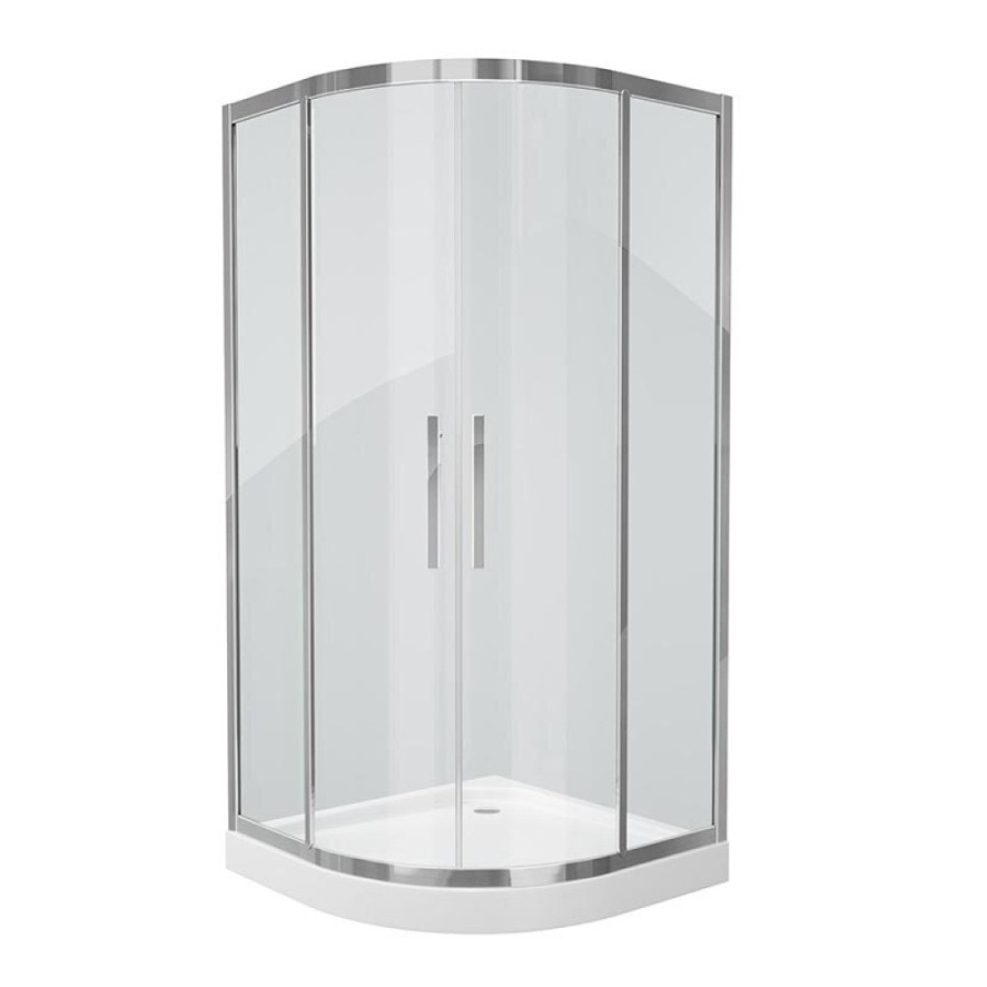 Душевой уголок Grossman Pragma PR-100S, 100 x 100 см четверть круга, стекло прозрачное, цвет профиля - серебро