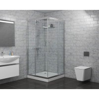 Душевой уголок Grossman Pragma PR-100SQ, 100 x 100 см, стекло прозрачное, цвет профиля - серебро