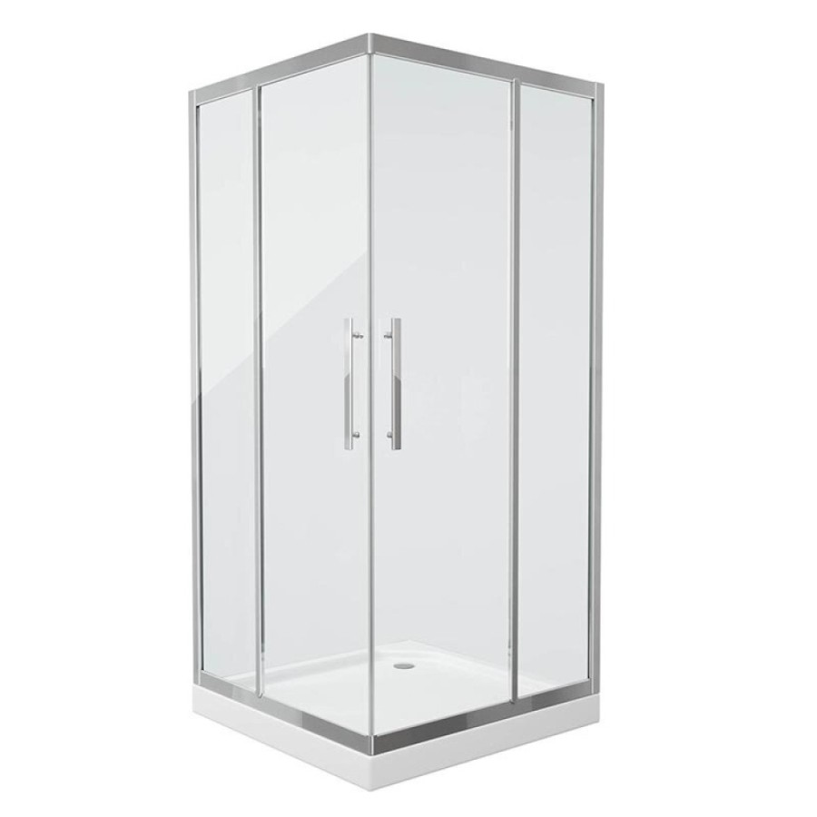 Душевой уголок Grossman Pragma PR-100SQ, 100 x 100 см, стекло прозрачное, цвет профиля - серебро
