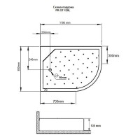 Поддон акриловый Grossman Pragma PR-120L 120 x 80 см, белый