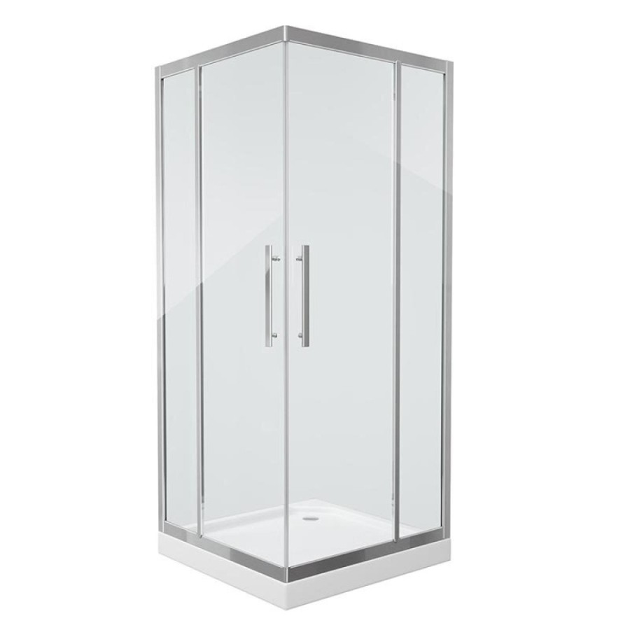 Душевой уголок Grossman Pragma PR-90SQ, 90 x 90 см, стекло прозрачное, цвет профиля - серебро