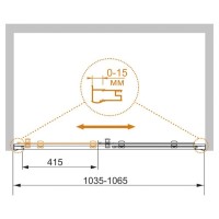 Душевая дверь Cezares Pratico-BF-1-105-C/P-Cr 105 x 185 см в проем