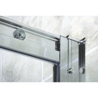 Душевой уголок Cezares PRATICO-R-1-90-C-Cr, 90 х 90 х 185 см, стекло прозрачное
