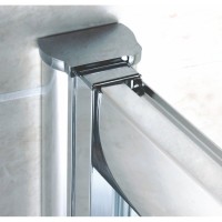 Душевой уголок Cezares PRATICO-R-1-90-P-Cr, 90 х 90 х 185 см, стекло рифлёное