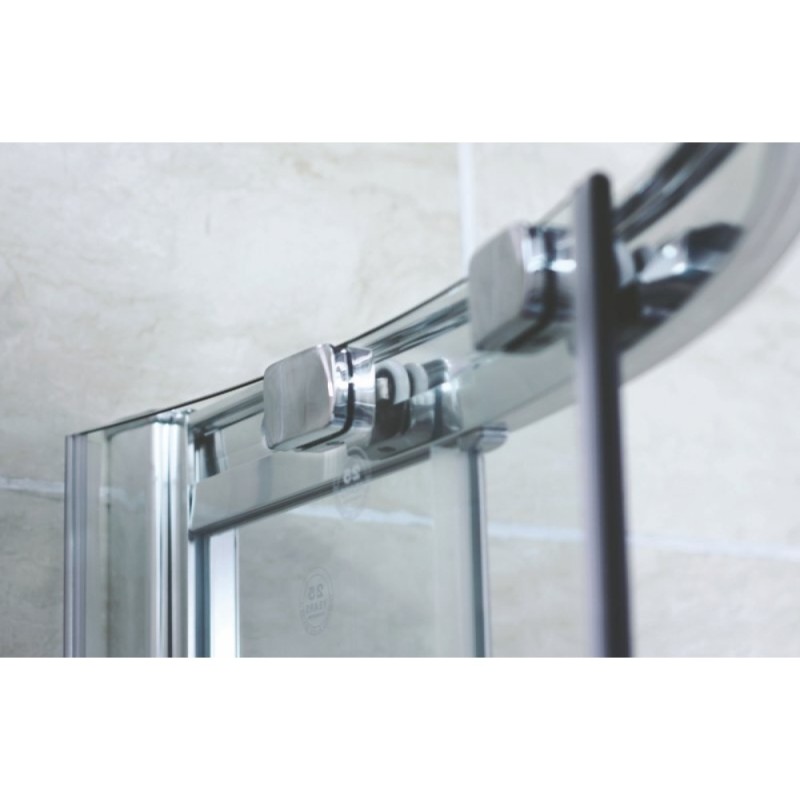 Душевой уголок Cezares PRATICO-RH-1-120/90-P-Cr, 120 х 90 х 185 см, стекло рифлёное