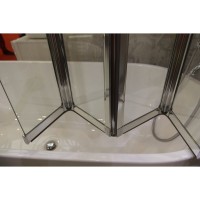 Шторка на ванну Cezares PRATICO-V-5-120/140-C-Cr, стекло прозрачное