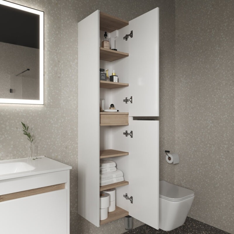 Пенал Sancos Smart PSM35W 35, подвесной, белый глянец
