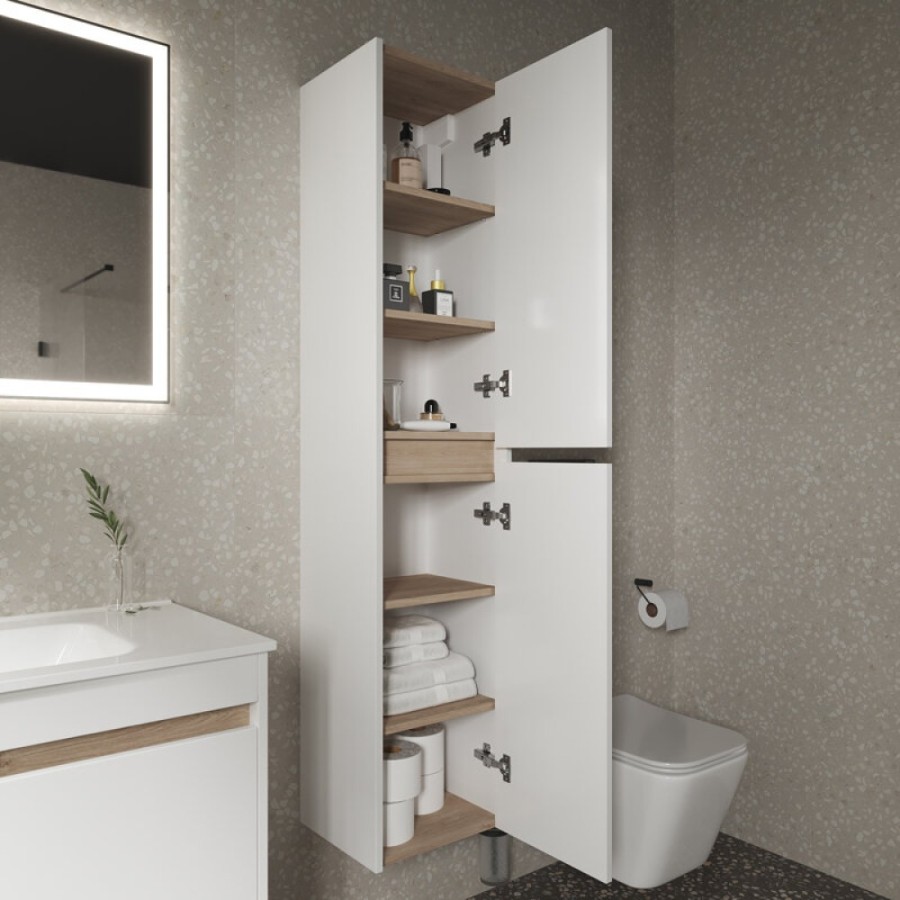 Пенал Sancos Smart PSM35W 35, подвесной, белый глянец