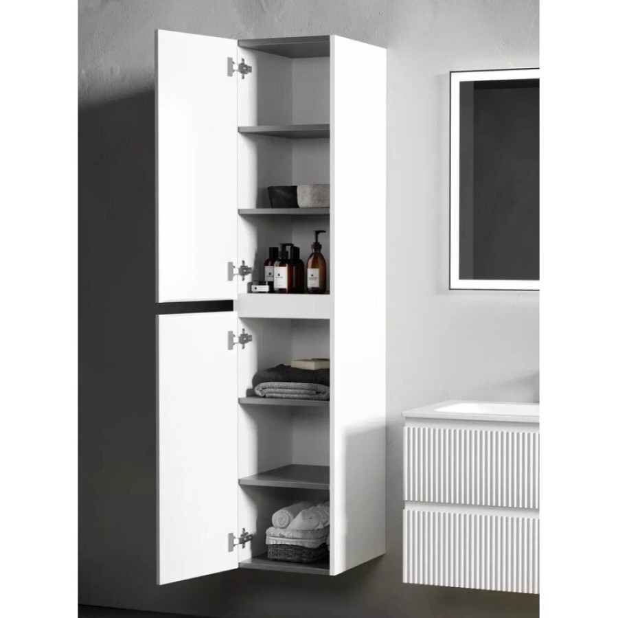 Пенал Sancos Snob R PSNR35W 35 см подвесной, Bianco