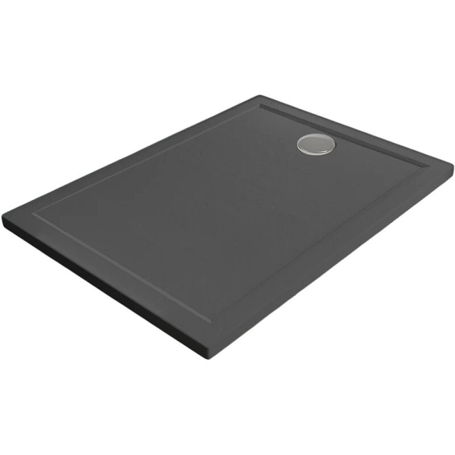 Поддон душевой Veconi Pietra AG PT-AG-12080-RU, 120 x 80 см, прямоугольный, искусственный камень, антрацит
