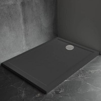 Поддон душевой Veconi Pietra B PT-B-100100-RU, 100 x 100 см, квадратный, искусственный камень, черный