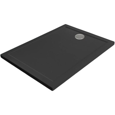 Поддон душевой Veconi Pietra B PT-B-100100-RU, 100 x 100 см, квадратный, искусственный камень, черный