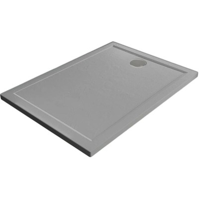 Поддон душевой Veconi Pietra G PT-G-8080-RU, 80 x 80 см, квадратный, искусственный камень, серый