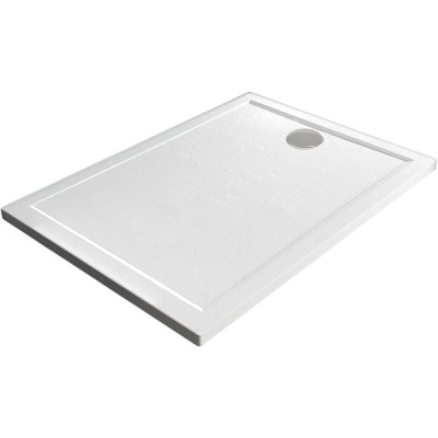 Поддон душевой Veconi Pietra W PT-W-10080-RU, 100 x 80 см, прямоугольный, искусственный камень, белый