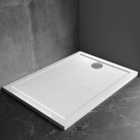 Поддон душевой Veconi Pietra W PT-W-10090-RU, 100 x 90 см, прямоугольный, искусственный камень, белый