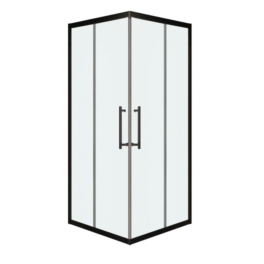 Душевой уголок Veconi Premium Trento PTC20-B-10080-01-C4, 100 x 80 см, стекло прозрачное, профиль черный матовый