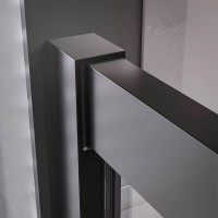 Душевой уголок Veconi Premium Trento PTC20-B-12080-01-C4, 120 x 80 см, стекло прозрачное, профиль черный матовый
