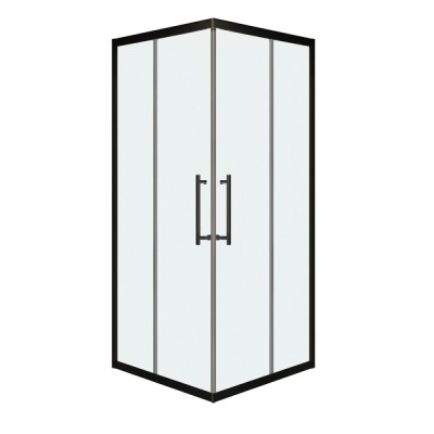 Душевой уголок Veconi Premium Trento PTC20-B-8080-01-C4, 80 x 80 см, стекло прозрачное, профиль черный матовый