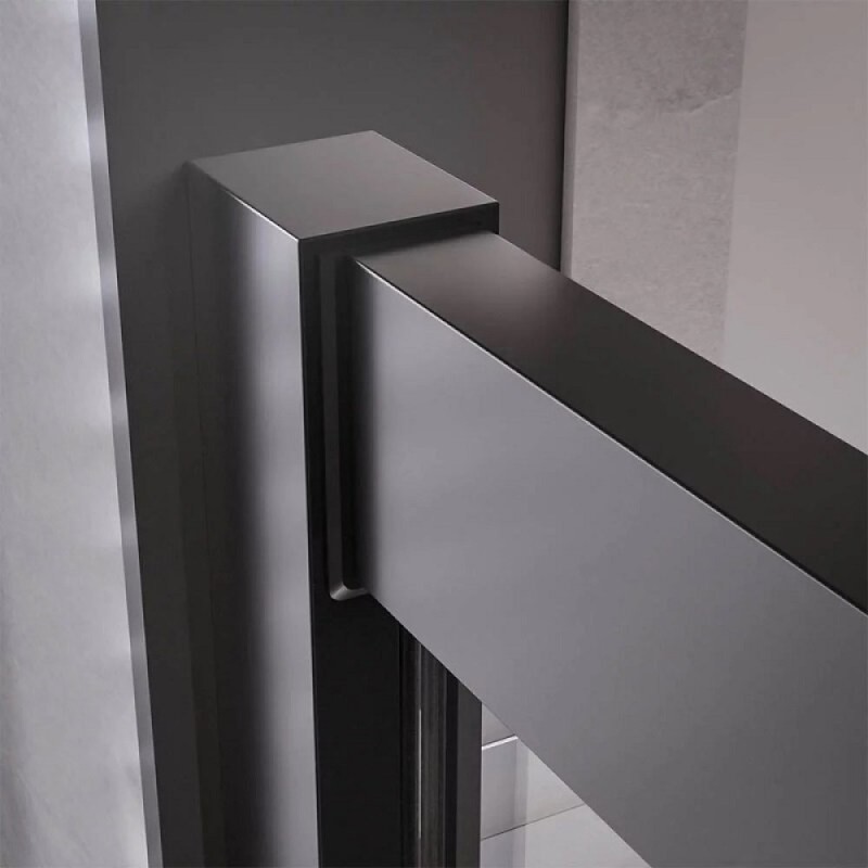 Душевой уголок Veconi Premium Trento PTC20-B-8080-01-C4, 80 x 80 см, стекло прозрачное, профиль черный матовый