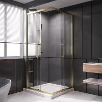 Душевой уголок Veconi Premium Trento PTC20-G-10090-01-C4, 100 x 90 см, стекло прозрачное, профиль золото брашированное