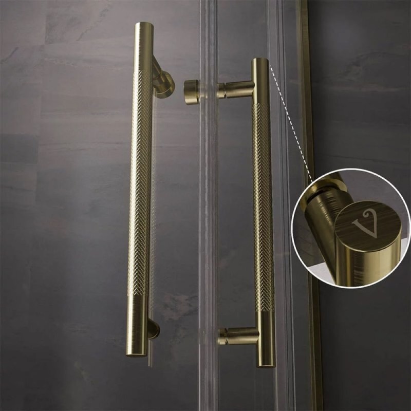 Душевой уголок Veconi Premium Trento PTC20-G-11090-01-C4, 110 x 90 см, стекло прозрачное, профиль золото брашированное