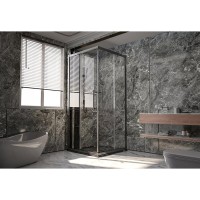 Душевой уголок Veconi Premium Trento PTC20-GR-9090-01-C4, 90 x 90 см, стекло прозрачное, профиль графит брашированный