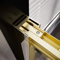 Душевой уголок Veconi Premium Trento PTC30-SP-12080-G-01-C4, 120 x 80 см, стекло прозрачное, профиль золото брашированное