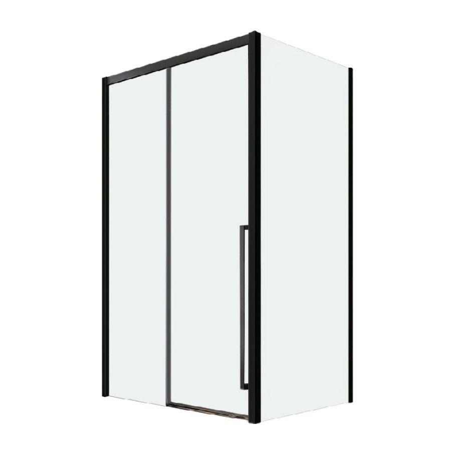 Душевой уголок Veconi Premium Trento PTC30-SP-12090-B-01-C4, 120 x 90 см, стекло прозрачное, профиль черный матовый