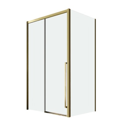 Душевой уголок Veconi Premium Trento PTC30-SP-12090-G-01-C4, 120 x 90 см, стекло прозрачное, профиль золото брашированное