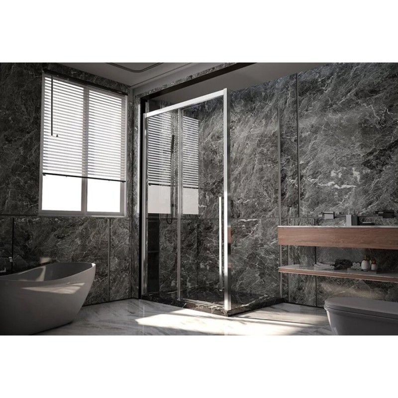 Душевой уголок Veconi Premium Trento PTC30-SP-130100-CH-01-C4, 130 x 100 см, стекло прозрачное, профиль хром