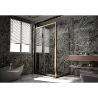 Душевой уголок Veconi Premium Trento PTC30-SP-14090-G-01-C4, 140 x 90 см, стекло прозрачное, профиль золото брашированное