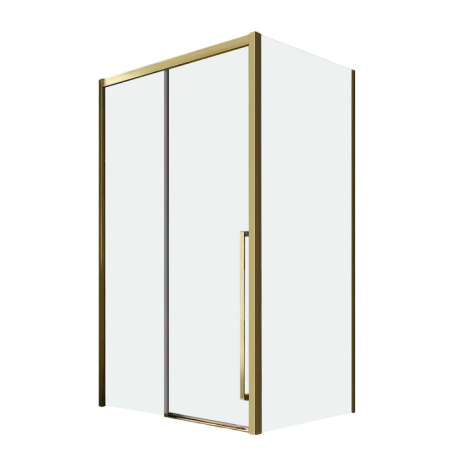 Душевой уголок Veconi Premium Trento PTC30-SP-14090-G-01-C4, 140 x 90 см, стекло прозрачное, профиль золото брашированное