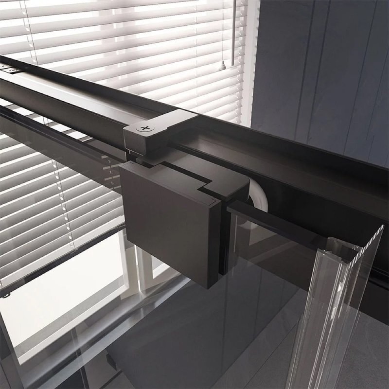 Душевой уголок Veconi Premium Trento PTC30-SP-15080-B-01-C4, 150 x 80 см, стекло прозрачное, профиль черный матовый