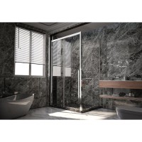 Душевой уголок Veconi Premium Trento PTC30-SP-15080-CH-01-C4, 150 x 80 см, стекло прозрачное, профиль хром