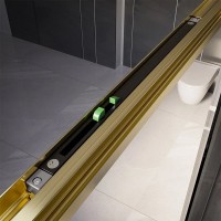 Душевой уголок Veconi Premium Trento PTC30-SP-15080-G-01-C4, 150 x 80 см, стекло прозрачное, профиль золото брашированное