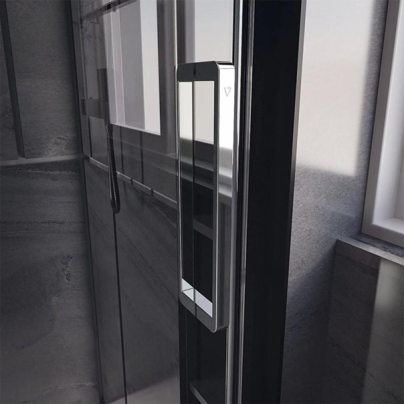 Душевой уголок Veconi Premium Trento PTC40-SP-12080-CH-01-C4, 120 x 80 см, стекло прозрачное, профиль хром
