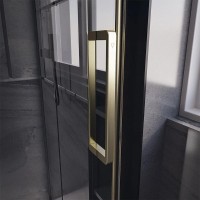Душевой уголок Veconi Premium Trento PTC40-SP-12080-G-01-C4, 120 x 80 см, стекло прозрачное, профиль золото брашированное