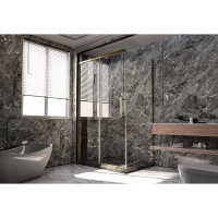 Душевой уголок Veconi Premium Trento PTC40-SP-12090-G-01-C4, 120 x 90 см, стекло прозрачное, профиль золото брашированное