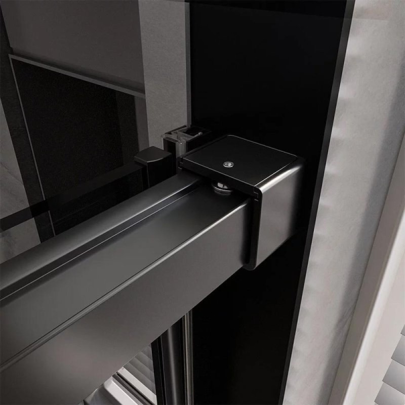 Душевой уголок Veconi Premium Trento PTC40-SP-13080-B-01-C4, 130 x 80 см, стекло прозрачное, профиль черный матовый