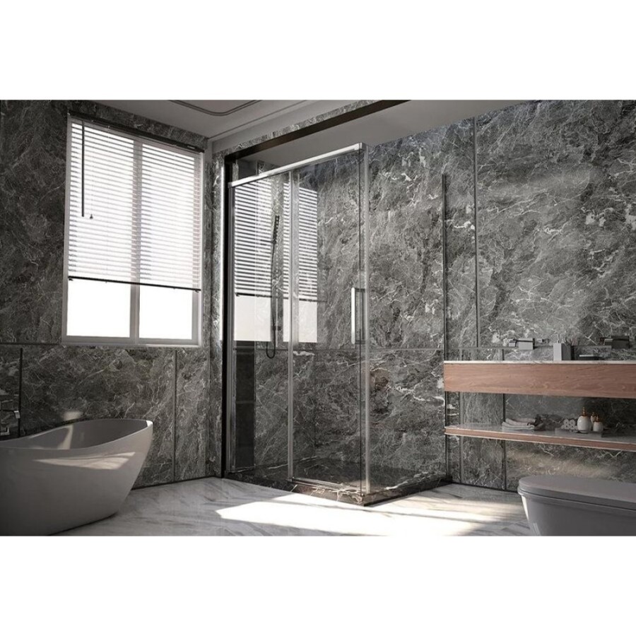 Душевой уголок Veconi Premium Trento PTC40-SP-13080-CH-01-C4, 130 x 80 см, стекло прозрачное, профиль хром