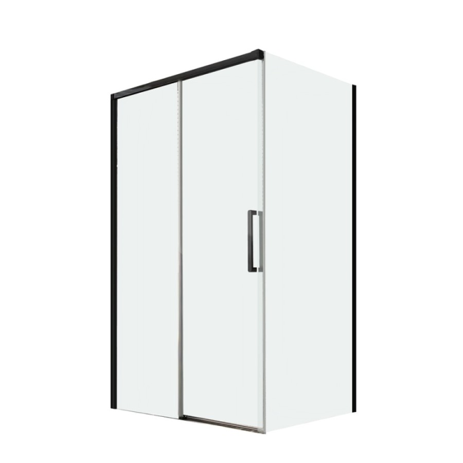 Душевой уголок Veconi Premium Trento PTC40-SP-14090-B-01-C4, 140 x 90 см, стекло прозрачное, профиль черный матовый