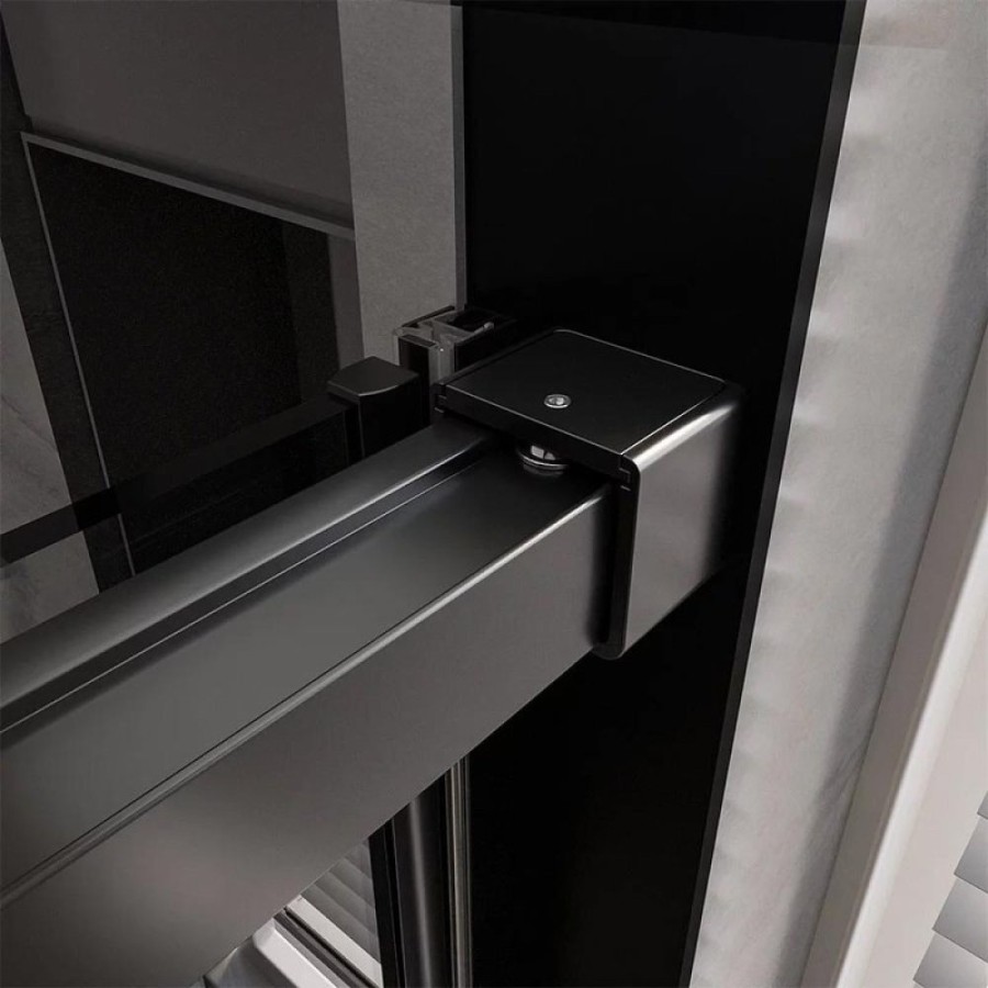 Душевой уголок Veconi Premium Trento PTC40-SP-15080-B-01-C4, 150 x 80 см, стекло прозрачное, профиль черный матовый