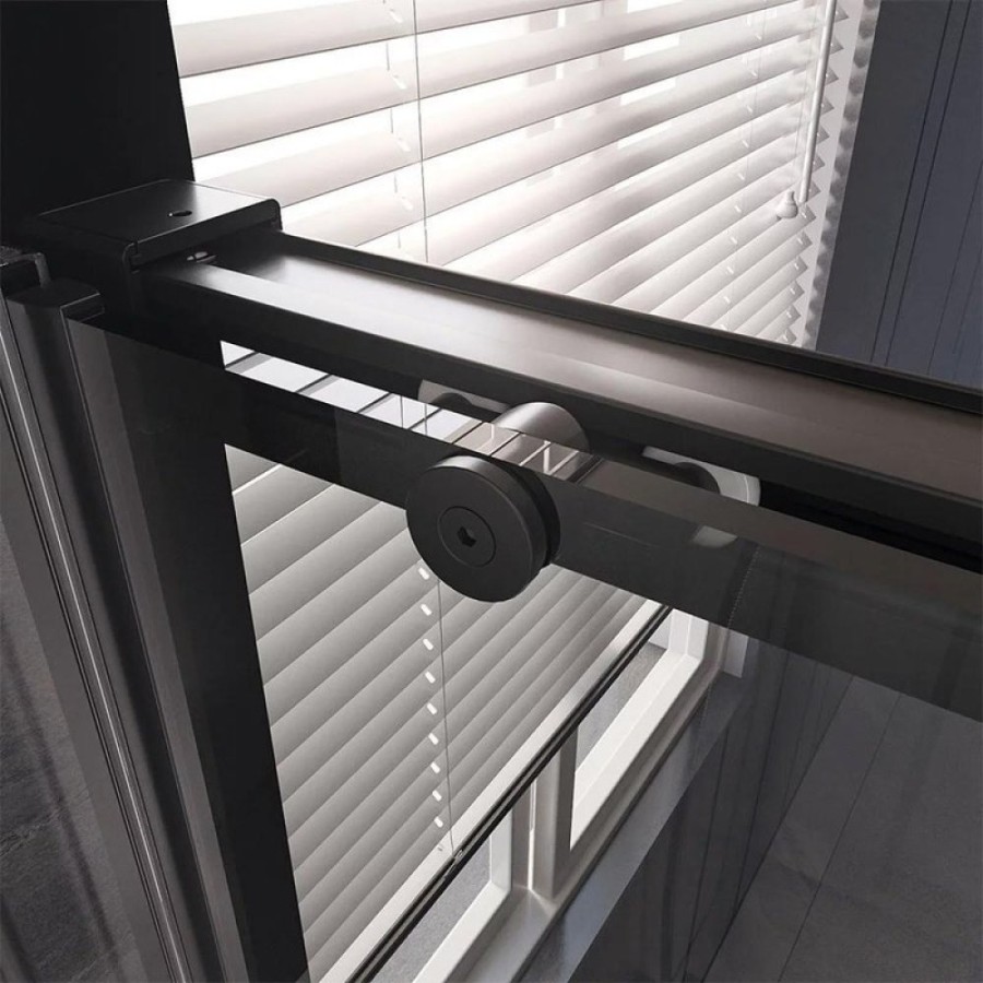 Душевой уголок Veconi Premium Trento PTC40-SP-15080-B-01-C4, 150 x 80 см, стекло прозрачное, профиль черный матовый