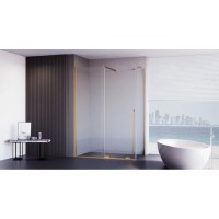 Душевой уголок Veconi Premium Trento PTC50-SP-10080-G-01-C4, 100 x 80 см, стекло прозрачное, профиль золото брашированное