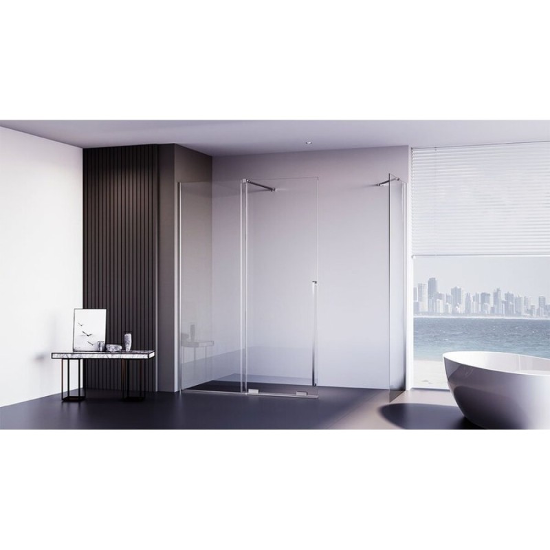 Душевой уголок Veconi Premium Trento PTC50-SP-10090-CH-01-C4, 100 x 90 см, стекло прозрачное, профиль хром