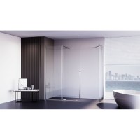 Душевой уголок Veconi Premium Trento PTC50-SP-14080-CH-01-C4, 140 x 80 см, стекло прозрачное, профиль хром