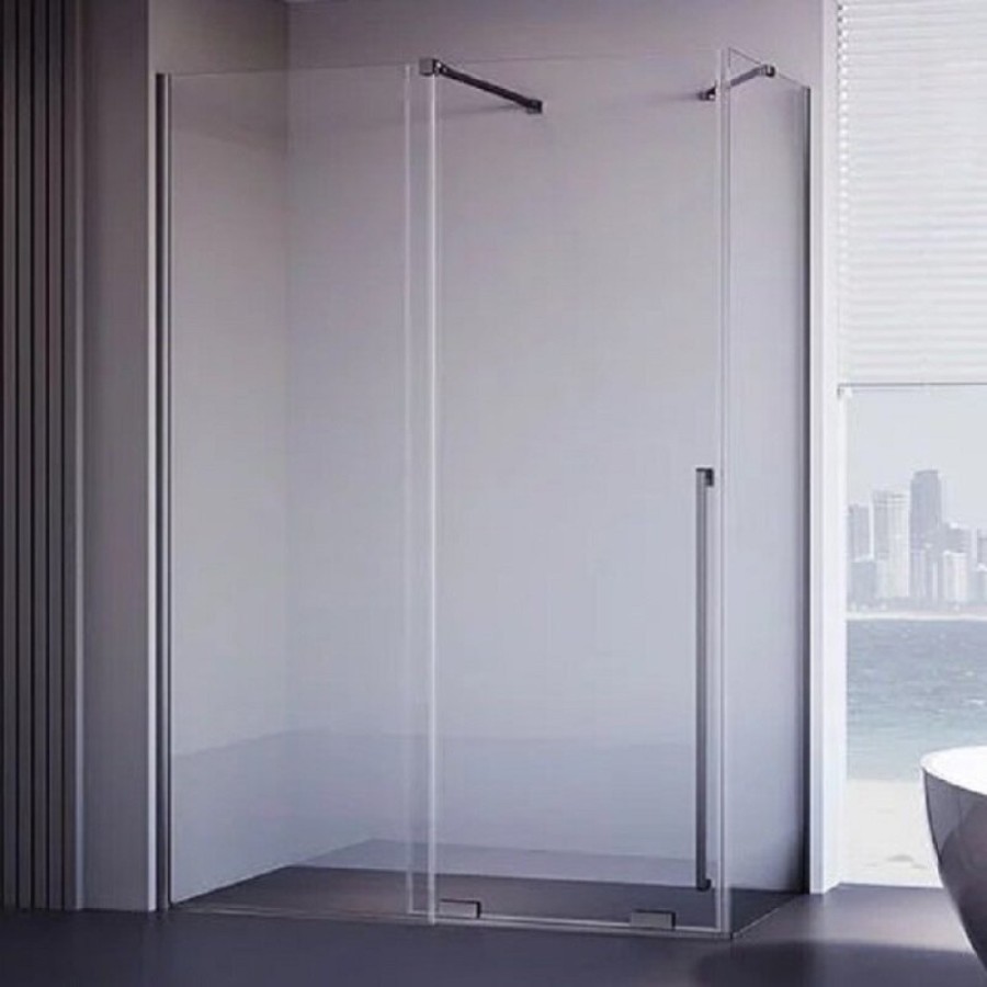 Душевой уголок Veconi Premium Trento PTC50-SP-14090-GR-01-C4, 140 x 90 см, стекло прозрачное, профиль графит брашированный