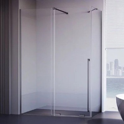 Душевой уголок Veconi Premium Trento PTC50-SP-150100-GR-01-C4, 150 x 100 см, стекло прозрачное, профиль графит брашированный