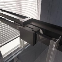 Душевая дверь Veconi Premium Trento PTD30-B-120-01-C4, 120 см, стекло прозрачное, профиль черный матовый