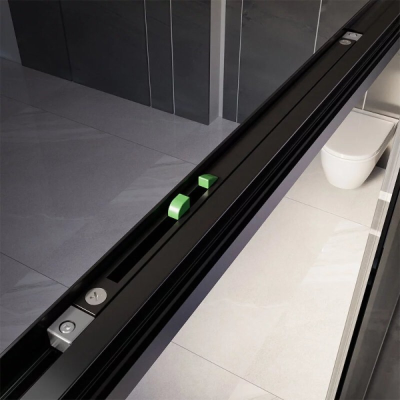Душевая дверь Veconi Premium Trento PTD30-B-150-01-C4, 150 см, стекло прозрачное, профиль черный матовый